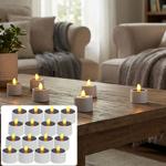 16er-Set Solar-LED-Teelichter – wetterfest (IP44), mit Dämmerungssensor & war...