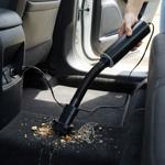 Compact 12V car handheld vacuum: wet/dry, aluminum-ABS, Eco, black - effectiv...