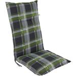 Housse pour chaise à haut dossier, motif à carreaux, vert-gris, 123 x 50 x 6 ...