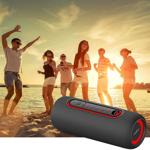 Mobile Bluetooth 5.0 party speaker (30W): with LED lighting, shock-resistant ...