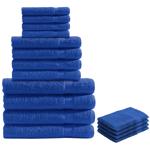 16-tlg. Handtuch-Set Frottee, royal - 4x Gäste-, Hand-, Dusch- & Waschlappen ...