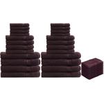 32-teiliges Handtuch-Set Frottee, braun - Saugstark, schnelltrocknend & strap...