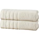 Set of 2 sauna towels, 50% bamboo & 50% cotton, 70 x 200 cm, natural