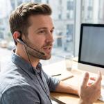 Flexible in-ear headset with detachable ear hook: secure fit & comfortable to...