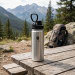 Robust 540ml stainless steel drinking bottle / sports bottle: durable, tastel...