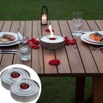 set of 2 outdoor candles / torches with extra long burning time (approx. 8-10...