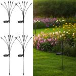 Lot de 4 Lampes Solaires Jardin LED "Luciole" - 6 Bras Mobiles, Effet Luciole...