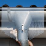 Zuverlässiges Marder-Abwehr-Schild für Dachrinnen & Fallrohre, sicherer Klett...