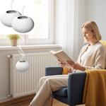 set of 2 designer radiator evaporators, ceramic, matt white, 420ml - Stylish ...