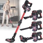 Akku-Handstaubsauger & Bodensauger 2in1 mit Elektrobürste: 18 kPa Saugkraft, ...