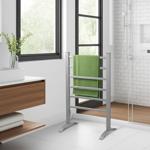 Elektrischer Handtuchtrockner aus Aluminium, weiss, 100 Watt, mit 6 Heizstäbe...