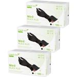 Nitril-Handschuhe Grösse L - 300 Stk. puderfrei schwarz - Medizinische Qualit...