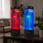 Lot de 2 lampes d‘ambiance méduse LED - Veilleuse & décoration de table avec ...