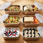 6er-Set Frischhaltedose Edelstahl - 750ml Lunchbox für Transport & Aufbewahru...