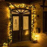 set of 2 artificial fir garlands with LED fairy lights and baubles, 500 cm