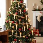 40 cordless LED Christmas tree candles with remote control, timer function, w...