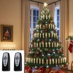 30 kabellose LED-Weihnachtsbaum-Kerzen - Multicolor mit Fernbedienung & Timer...