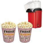 Hot air popcorn machine, incl. 2 popcorn tubs, 1200 W