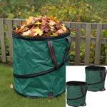 set of 2 garden waste bags pop-up, green, 85 liters, effortless gardening & e...
