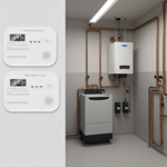 set of 2 Certified carbon monoxide detector with LCD display, 85dB alarm - EN...