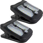 set of 2 solar clamp lights with motion sensor and 4 light modes and 2 light ...