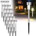 18er-Set Mini-Solar-Wegeleuchten - Dämmerungssensor & Erdspiess - Kabellose L...