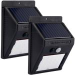 2er-Set Kompakte Solar-LED-Wandleuchte mit Bewegungsmelder (20 SMD-LEDs): Hel...