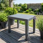 Tavolino da giardino e balcone in plastica resistente alle intemperie, grigio...