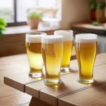 Lot de 4 Verres à Bière Incassables en Plastique - Idéal Garden-parties, Camp...