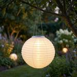 Solar LED Lampion mit Dämmerungssensor, weiss, Ø 28 cm: Automatische Gartenle...