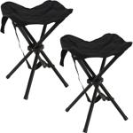 2er-Set Camping-Falthocker mit Tragetasche, 40 cm Sitzhöhe - stabiler Mini-Fa...