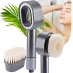 Hochwertiger 3-in-1 Duschkopf mit Bürste, Schwamm und Wasserspar Funktion - 2...
