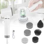 Electric cleaning brush with 6 attachments, rechargeable battery (5W): Cordle...
