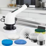 Effektive Elektrische Reinigungsbürste mit 9 Bürstenköpfen, Teleskopgriff, Ak...
