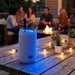 Tragbarerer 16W Bluetooth-Speaker mit LED-Lichteffekt: Weisser Lautsprecher m...