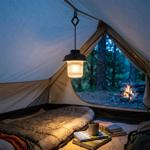 Lampe de camping LED avec 3 modes, noire : 180 lm, batterie rechargeable, cro...