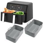 Friggitrice ad aria calda Premium Dual‑Zone, doppio cestello, 2 x 4,5 l, incl...