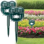 2er-Set  2in1 Wirkungsvoller Ultraschall Tierschreck mit LED-Blitzicht und PI...