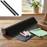 Set of 2 self-adhesive chalkboard films incl. 5 coloured chalks each, 60 x 20...