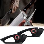 Set of 2 5-in-1 knife sharpeners for straight & serrated blades – scissor sha...