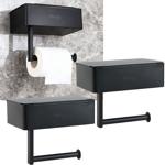 2 dérouleurs de papier WC avec distributeur de lingettes humides et support d...