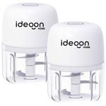 2 mini-hachoirs électriques sans fil 250 ml – 30 W, rechargeables par USB-C –...