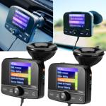 Set di 2 ricevitori radio DAB 4 in 1 per auto con Bluetooth 5.0, vivavoce & t...