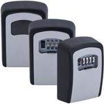 set of 3 mini key safes with combination lock for indoors and outdoors