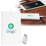 Kompakte Powerbank USB-C (4.000mAh) – Ultra-Slim Powerbank mit fest integrier...