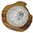 Teak wood bowl with mirror finish – Handcrafted, modern & durable – For decor...