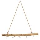 Schlüsselbrett Birkenholz 50cm - Rustikaler Kleiderhaken & Wanddeko für Flur ...
