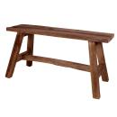 Sitzbank aus recyceltem Mahagoniholz - Rustikale Holzbank im Used-Look - 90x2...