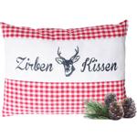 Cuscino di cirmolo Vichy rosso 26 x 19 cm, imbottito con 220 g di trucioli di...