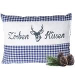 Cuscino al cirmolo Vichy Blu 26 x 19 cm, imbottito con 220 g di trucioli di c...